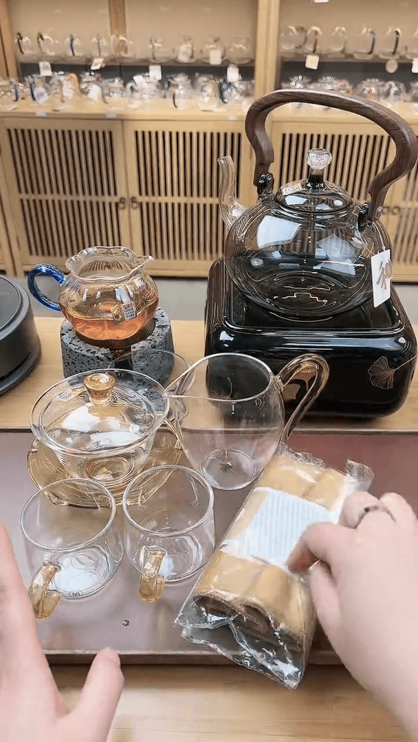 【闪购商品】·全浅黄 怡然+荷叶盖碗+水月杯2入+茶巾