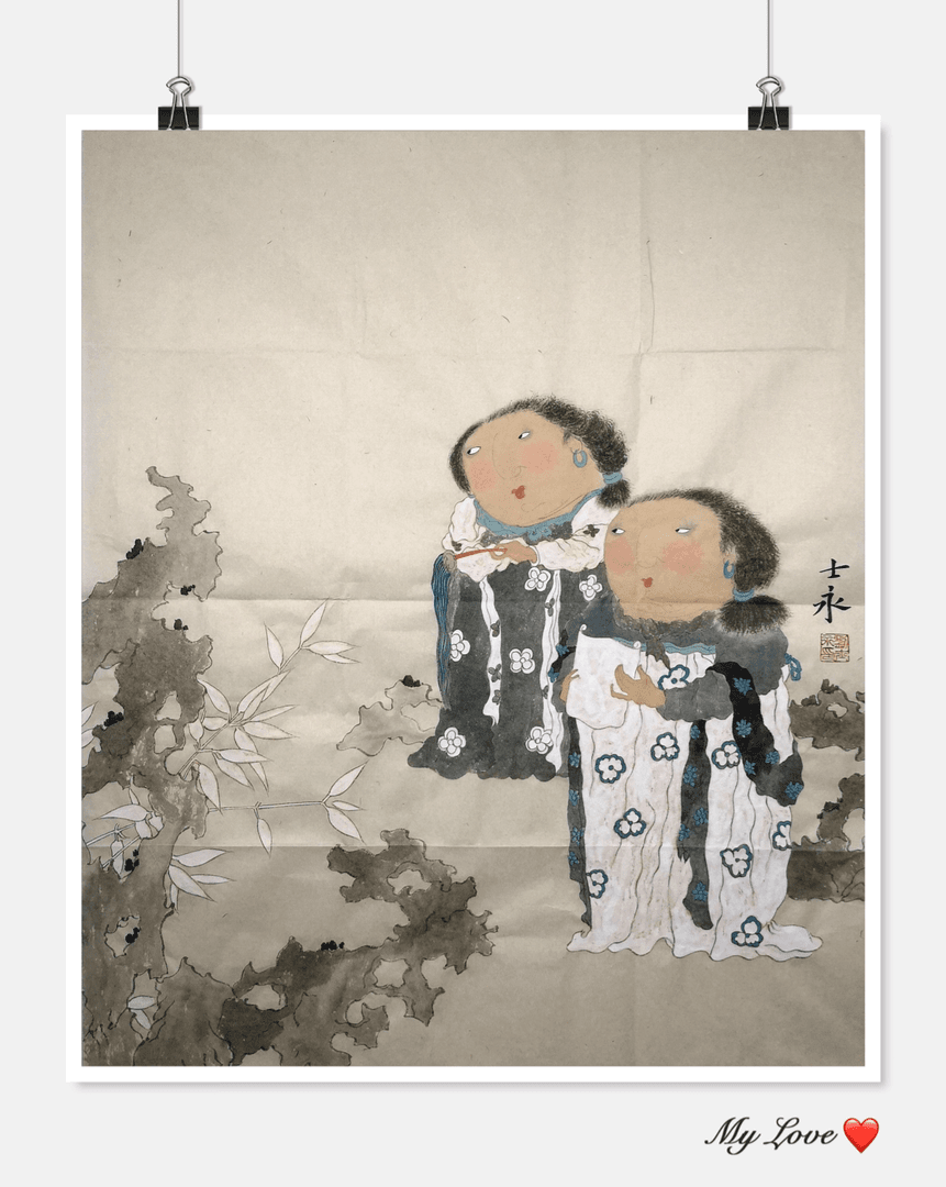 刘士永68x68㎝人物作品