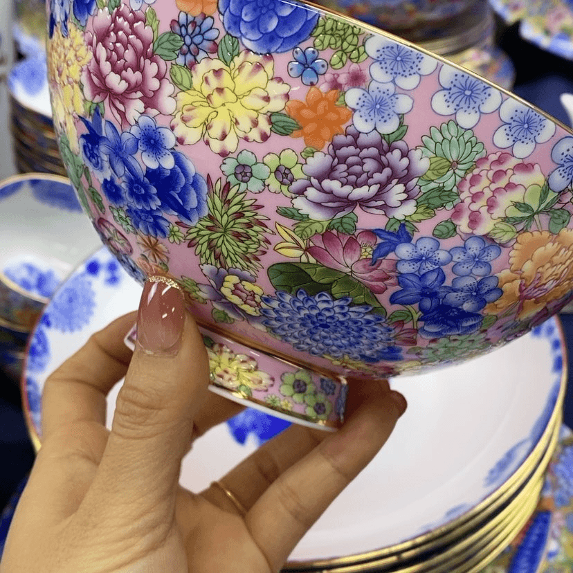 【闪购商品】陶瓷碗6寸，粉色
