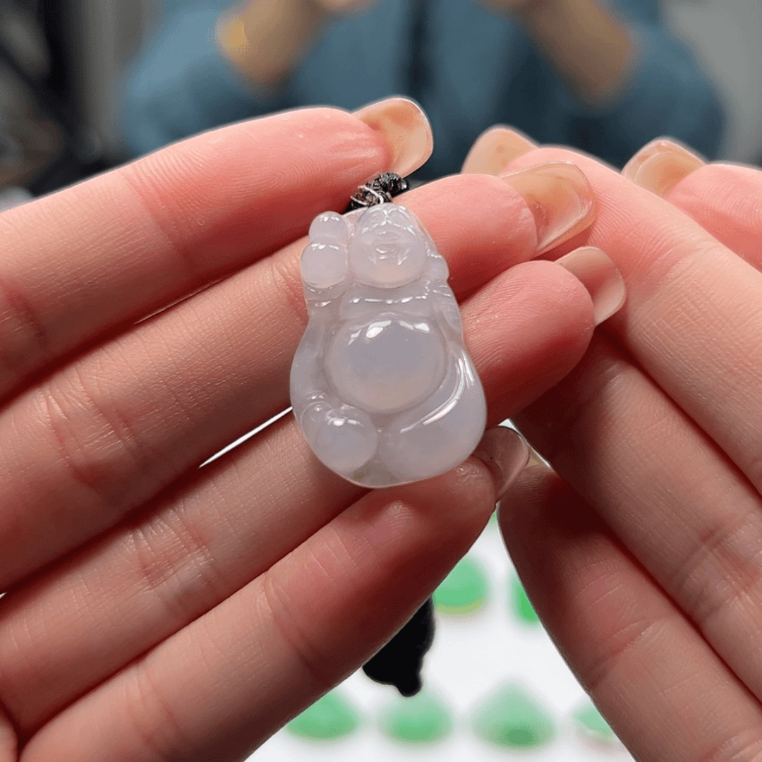 【闪购商品】翡翠颈饰未镶嵌家**宝布袋佛