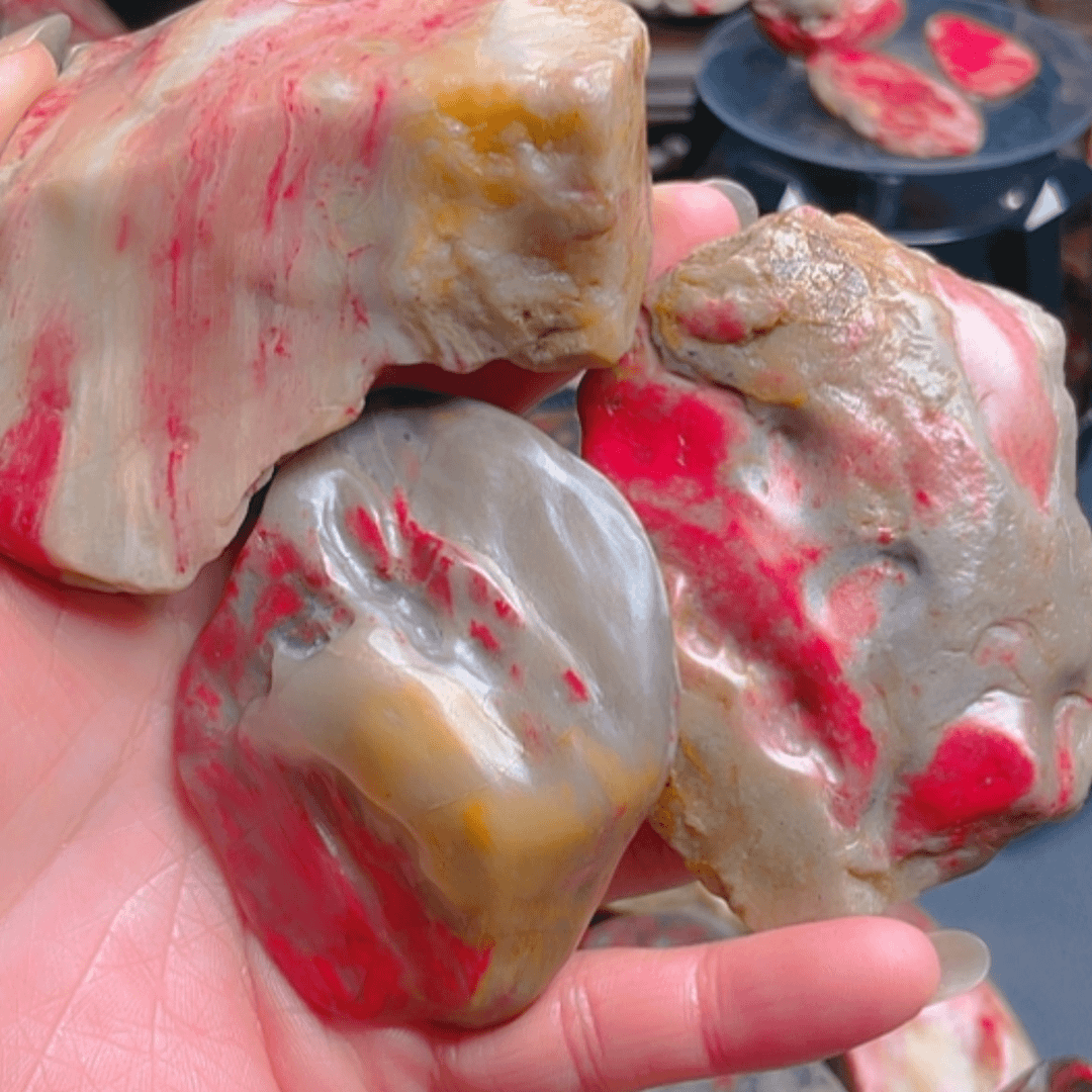 【闪购商品】昌化鸡血石3个