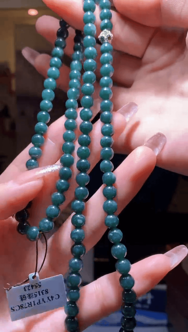 【闪购商品】定制翡翠未镶嵌4830ry-毛货珠链375