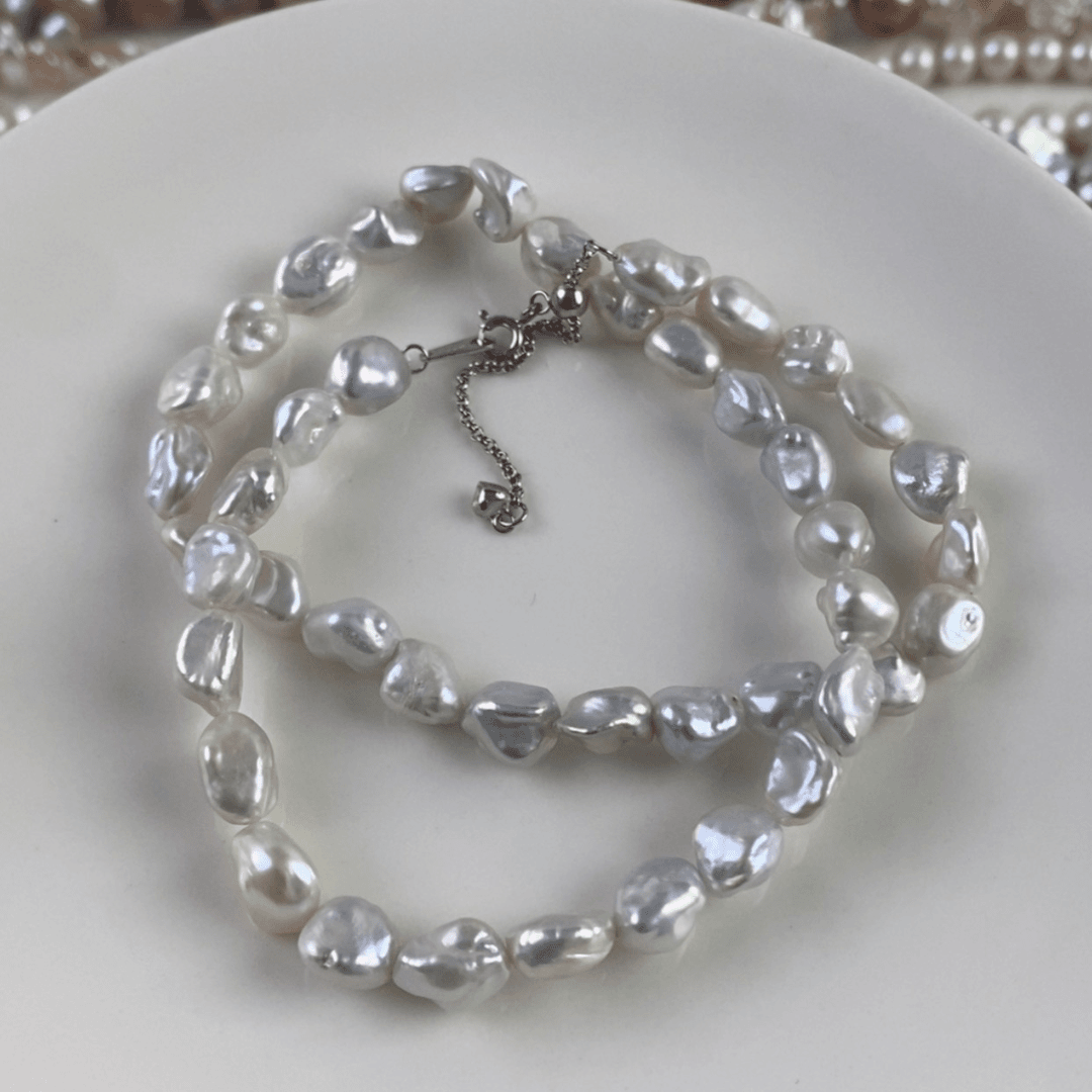 【闪购商品】淡水珍珠颈饰银S925镶嵌