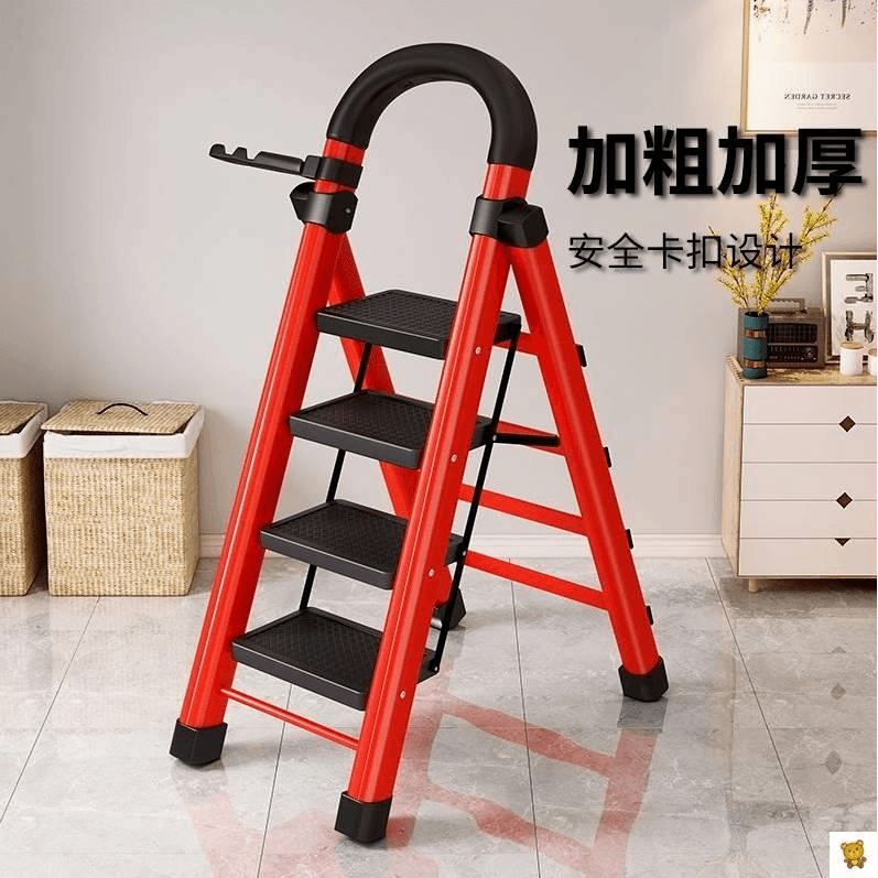 【小扬哥推荐】德国进口梯子家用折叠梯加厚碳钢人字梯室内多功能梯