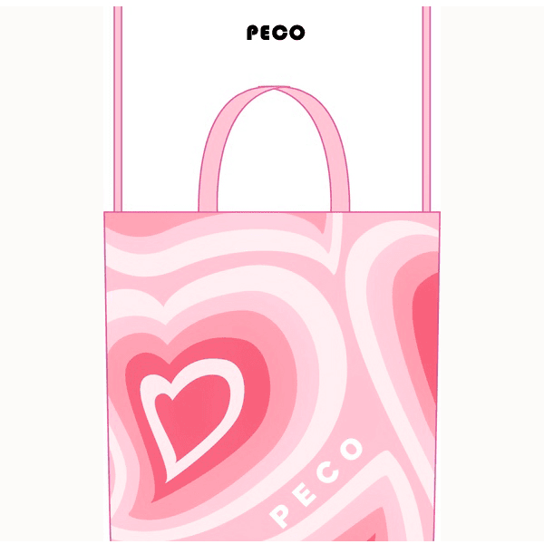 【离开直播间中奖无效】PECO粉色爱心渐变手袋