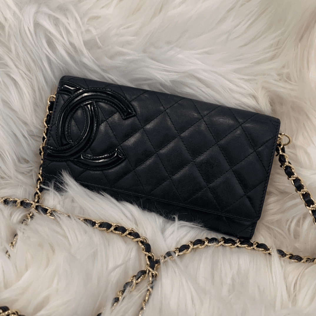 95新 Chanel/香奈儿 chanel黑色钱包1408