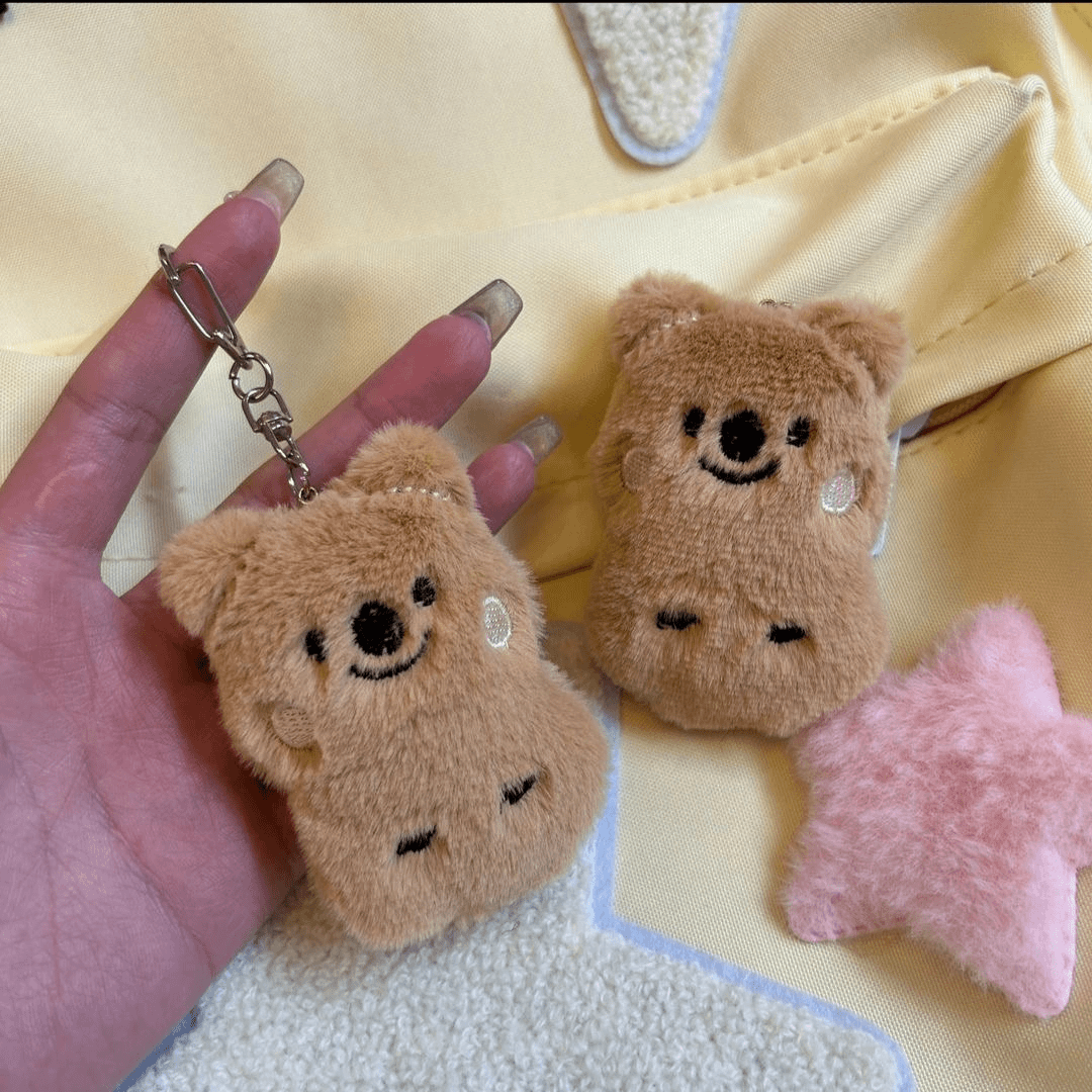 吱吱叫小熊挂件可爱少女心毛绒包包配件挂饰 非钥匙扣 测试不发