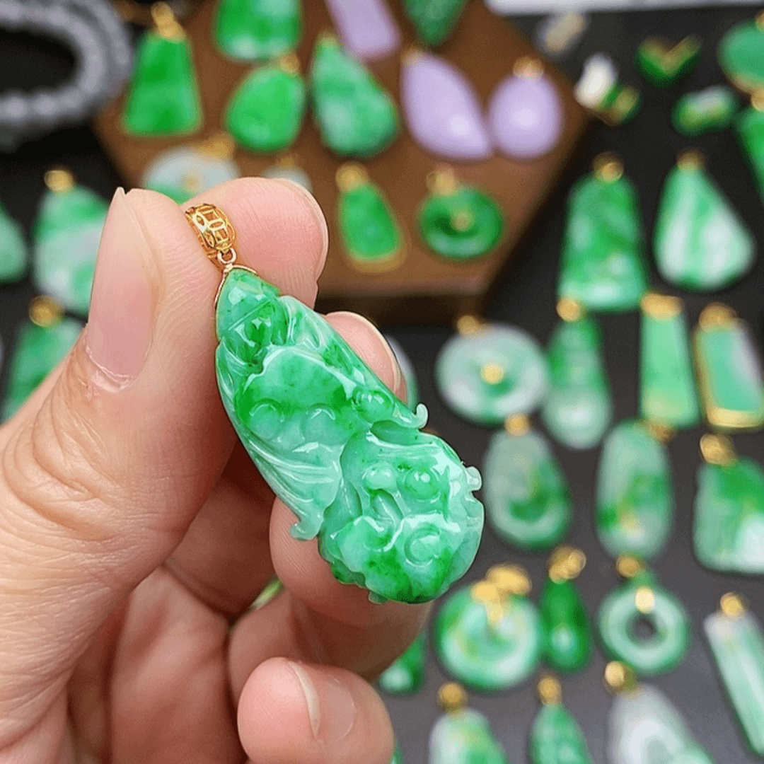 【闪购商品】翡翠颈饰18K金镶嵌