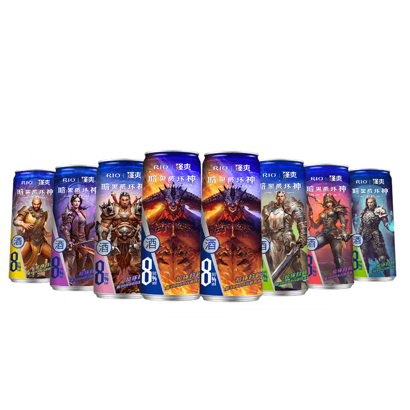 【人气热销】RIO锐澳预调酒暗黑破坏神不朽强爽系列联名 330ml*8罐
