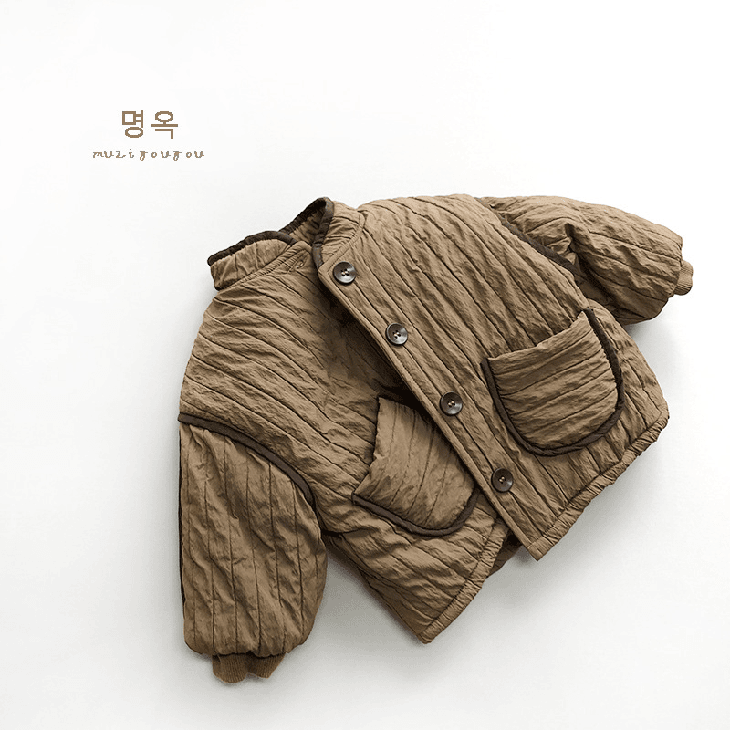 文艺范棉衣外套冬季新款儿童宝宝韩版森系棉服男女童保暖加厚上衣