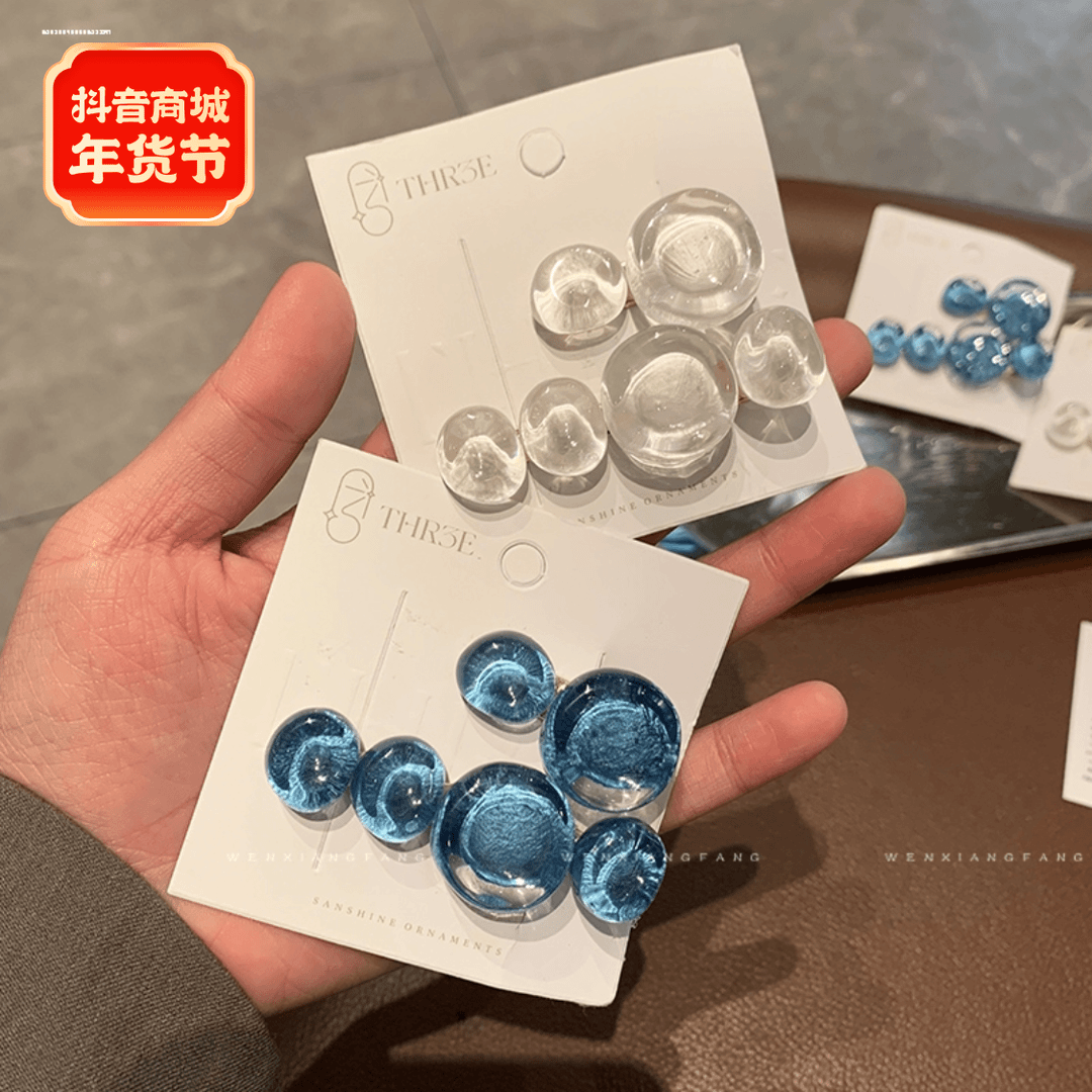 果冻泡泡发夹发卡甜妹简约显白设计侧边新款边夹精致百搭刘海小众