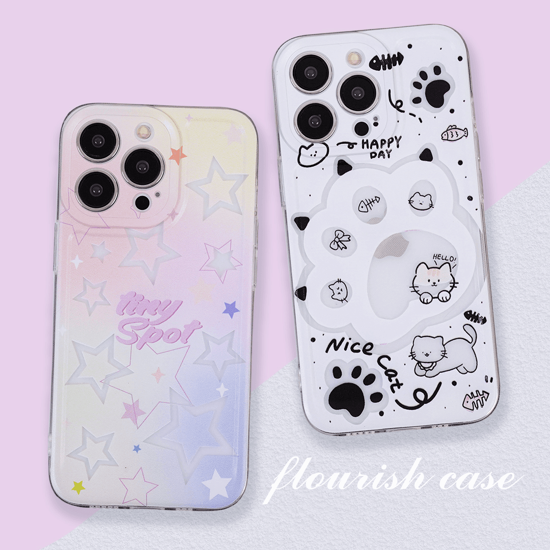 【苹果/华为/OPPO/VIVO/小米/荣耀】猫爪星星硅胶ins情侣可爱手机壳