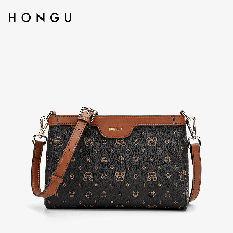 HONGU•X系列女士包包时尚印花经典手拿包斜挎包妈咪包潮H5124944