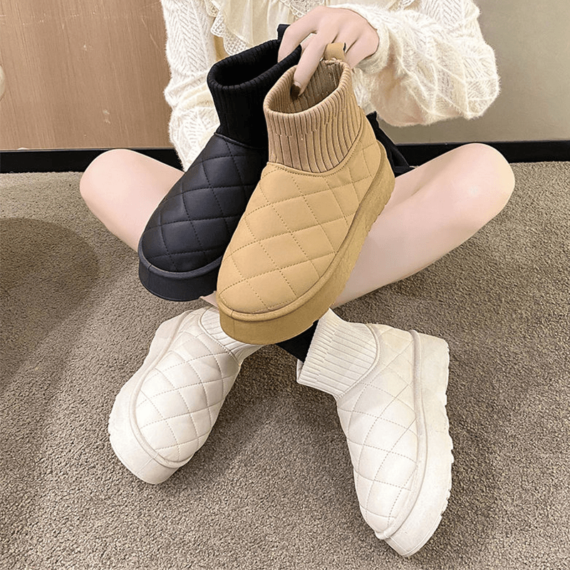 面包棉鞋女2023新款冬季时尚百搭加绒加厚保暖防水防滑雪地靴女鞋