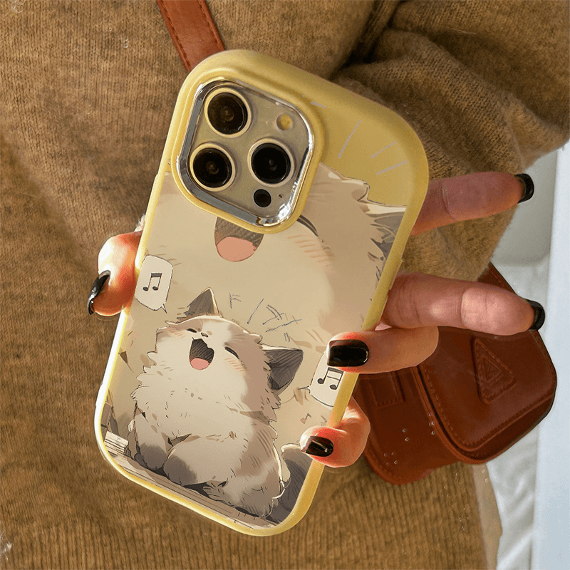 音乐猫咪苹果15手机壳iPhone14新13promax/12软7/8plus/11/xr卡通