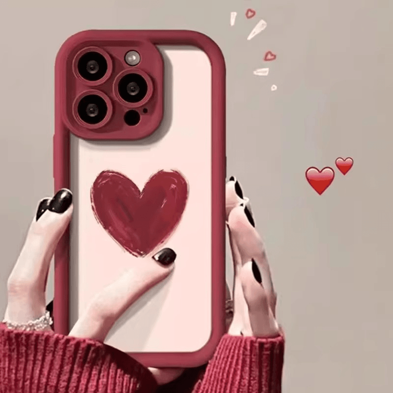 苹果15promax手机壳14pro涂鸦爱心13pm硅胶iphone12简约11高级xs