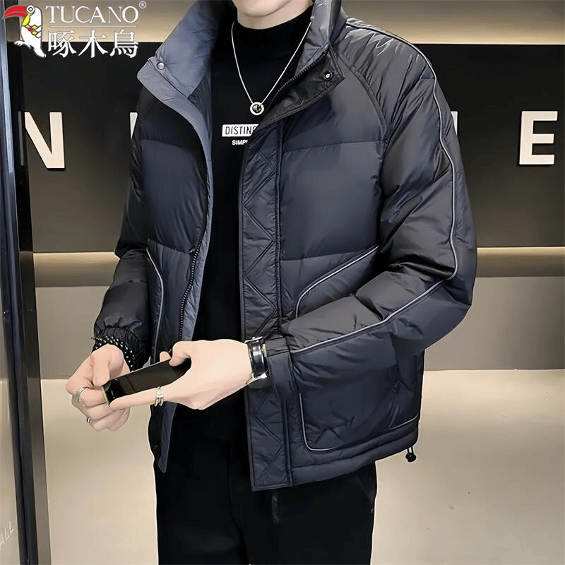 TUCANO啄木鳥2023新款冬季保暖青少年帅气时尚立领羽绒服潮流百搭