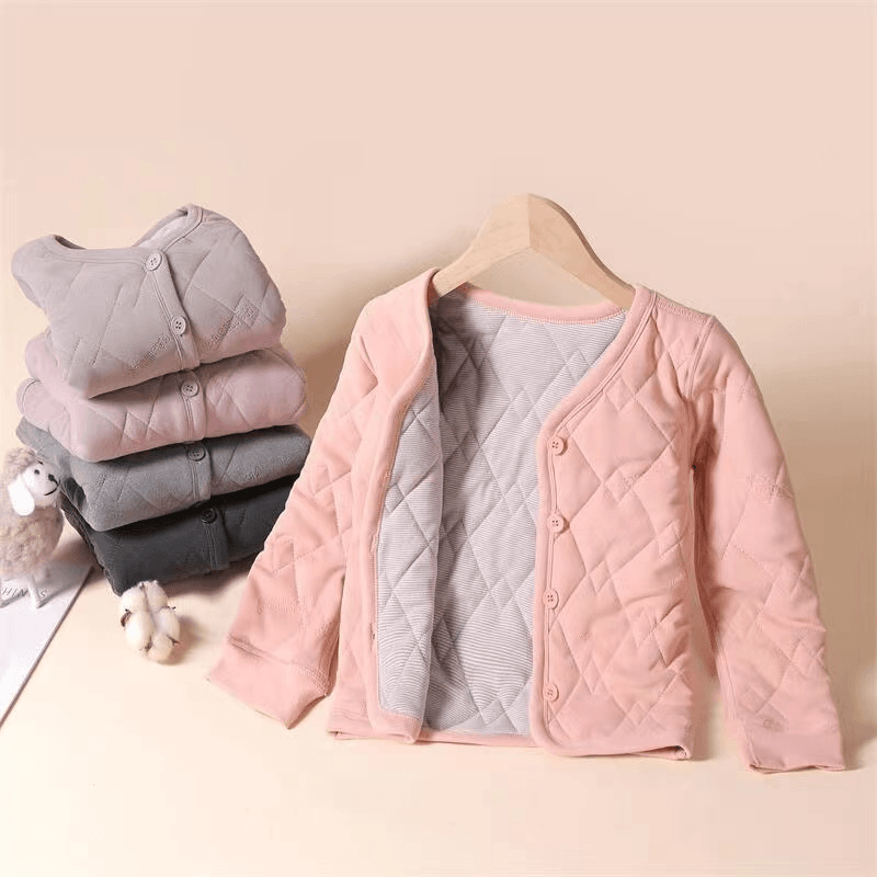 男女童校服神器棉服冬季大童上衣加绒加厚棉衣男童女童内穿保暖衣