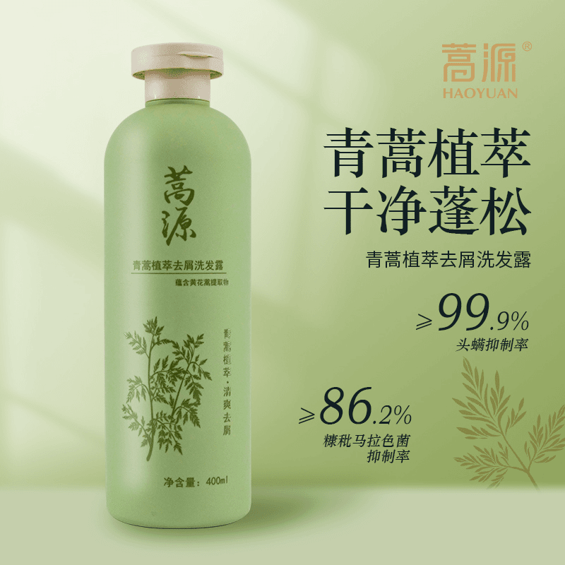 HAOYUAN/蒿源青蒿植萃去屑洗发露持久蓬松洗发水留香