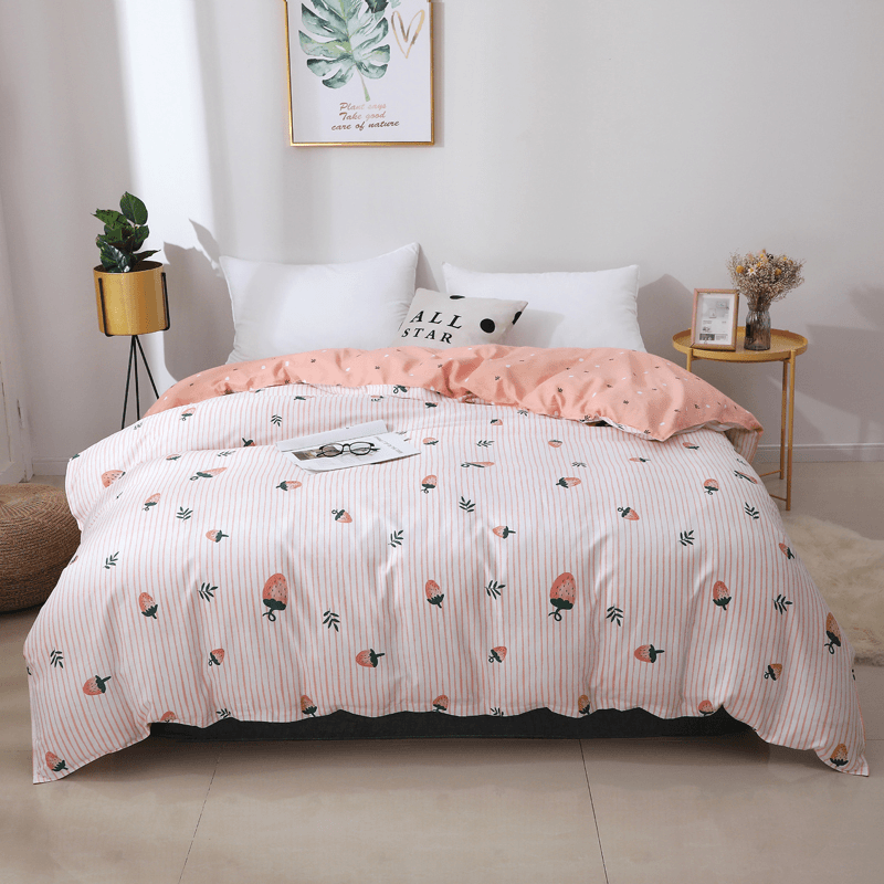 V/雅鹿40支简欧纯棉系列被套斜纹单人磨毛学生宿舍棉被罩简约加厚