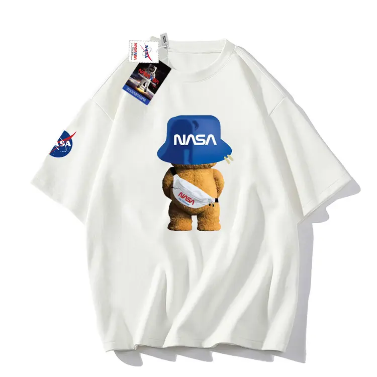 【方晴专属】NASA联名夏季情侣卡通印花纯棉短袖潮T