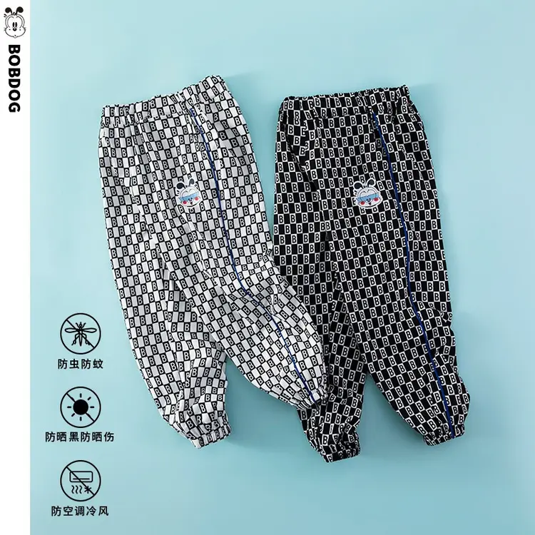 【巴布豆官方旗舰店】2022夏款时尚格子防蚊裤BCW2NK203