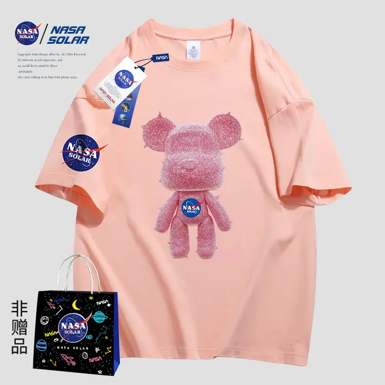【范小粉】NASA正品授权 夏季新款男女同款潮牌情侣圆领T恤