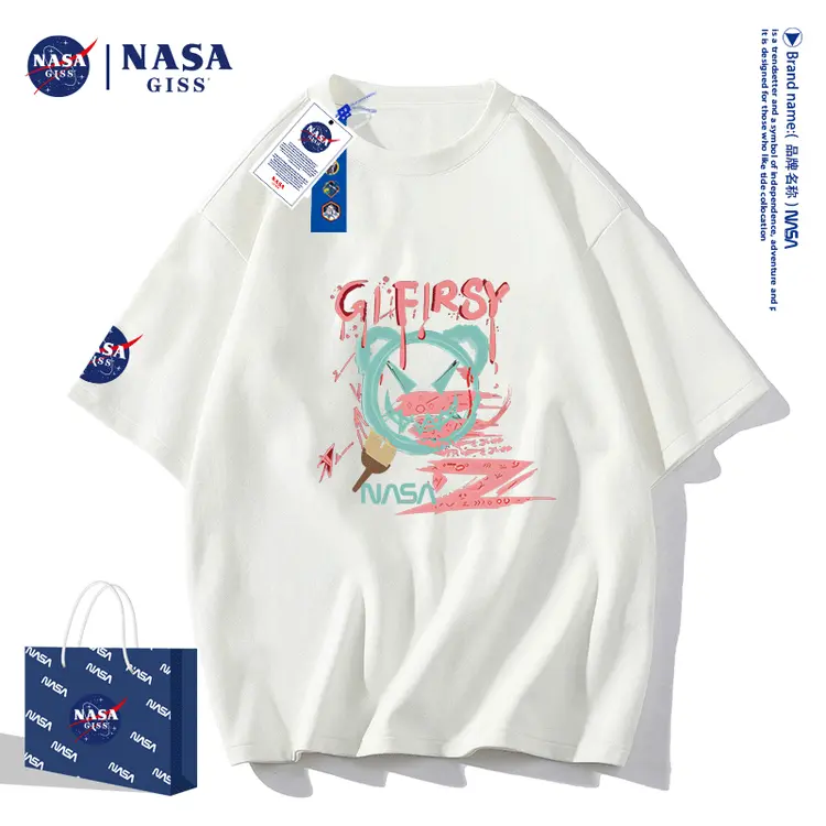 NASA GISS联名款2022新款纯棉T恤男女同款GIF小恶魔8078-JG