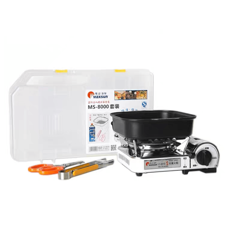韩国脉鲜MAXSUN新款户外便携式迷你卡式炉自驾露营MS8000套装炉具