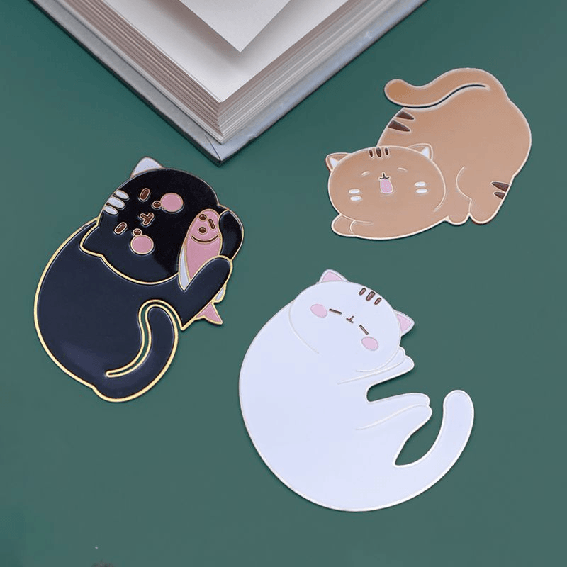 欧拉萌趣潮玩猫型书签简约设计造型精美呆萌可爱美观实用