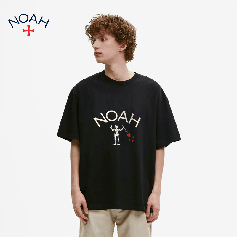 NOAH短袖T恤男女款2022新款美式潮牌限定款恶魔桃心半袖情侣款
