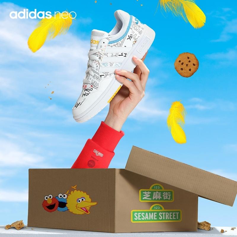 阿迪达斯官网女「魔环」休闲运动鞋adidas NEO 芝麻街联名 GW6990