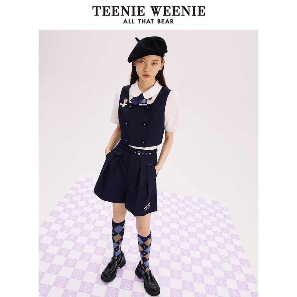 TeenieWeenie小熊&sanrio三丽鸥联名大耳狗休闲裤短裤TTTH22E613I