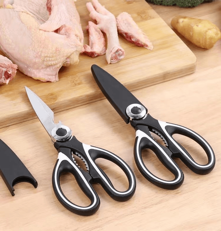 【希望福利】不锈钢厨房剪刀强力鸡骨剪多功能锋利剪家用剪子带齿