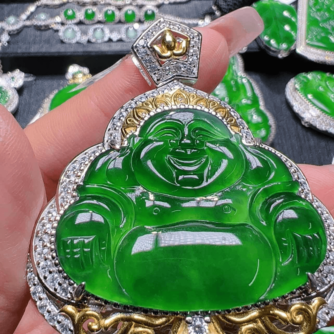 【闪购商品】翡翠吊坠(赠链)银S925镶嵌