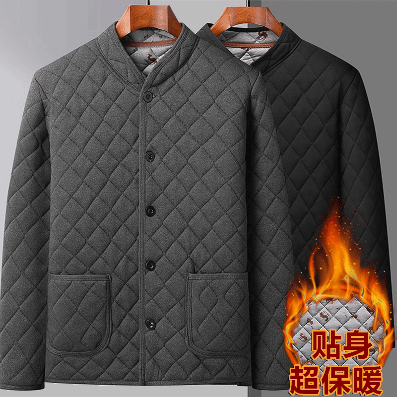 中老年男士棉衣爸爸小棉袄贴身内穿加厚内胆防寒棉服保暖爷爷冬装