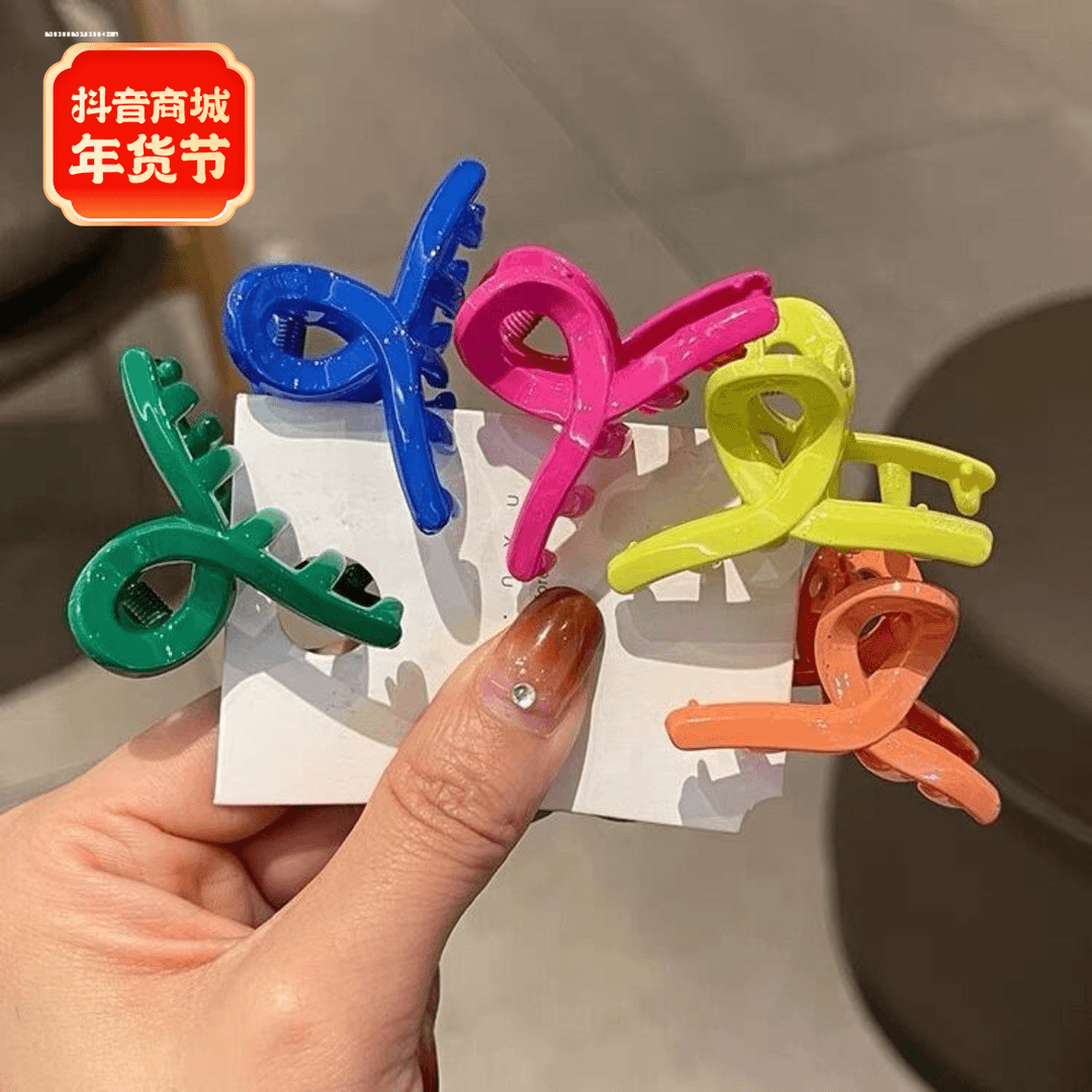 鲨鱼小夹子后脑勺新款彩色小抓夹发饰百搭少女质感韩系简约甜妹