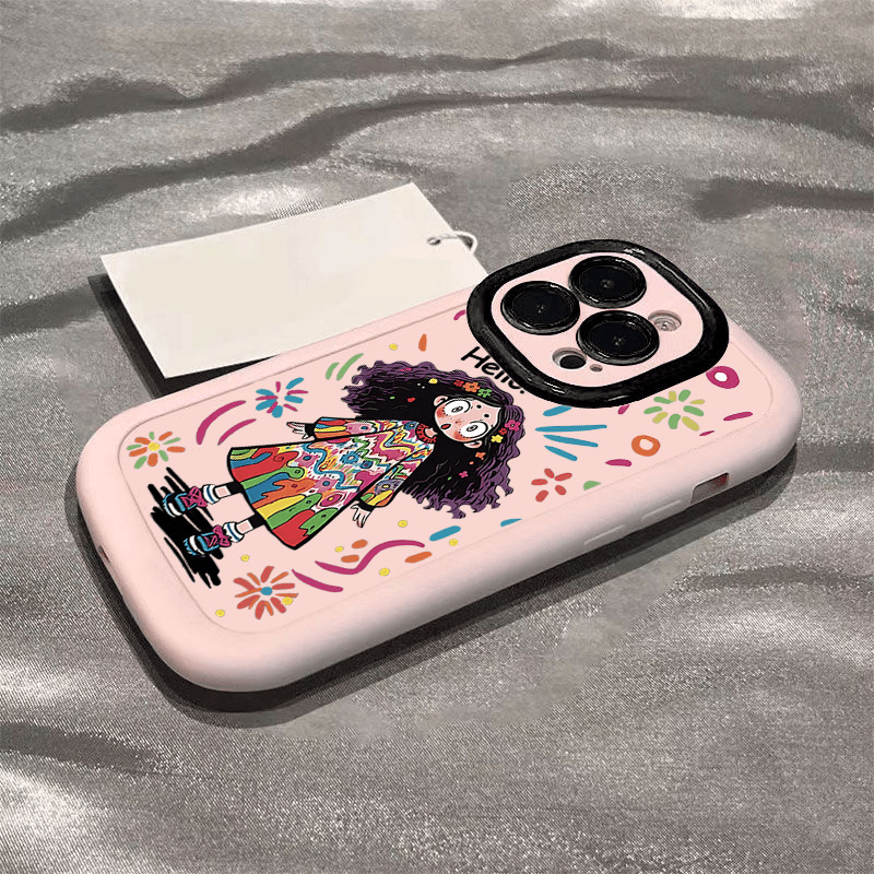 卷发公主苹果14promax手机壳iphone15全包13硅胶13pro高级12p/11