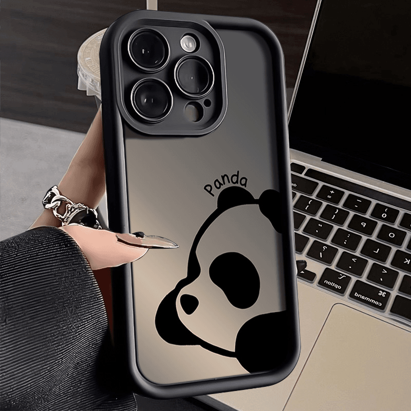 可爱熊猫iphone15PRO苹果手机壳14promax硅胶13高级12/11卡通ins