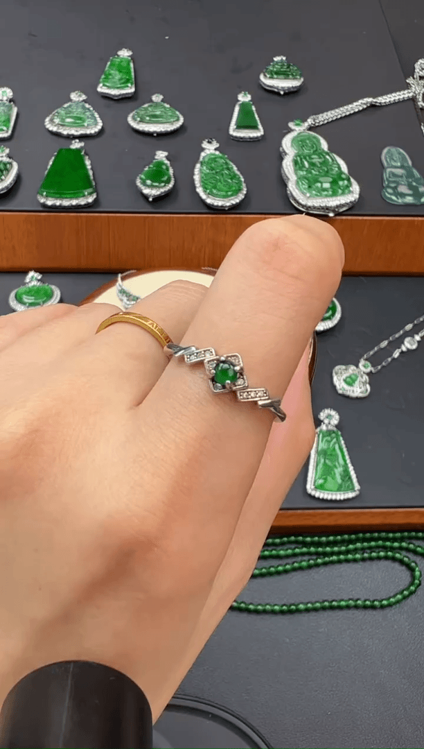 【闪购商品】翡翠/银S925镶嵌0499/多样性发/1件/50014