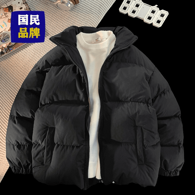 【小扬哥推荐】立领棉服男冬季加厚棉袄外套潮牌痞帅面包服短款宽