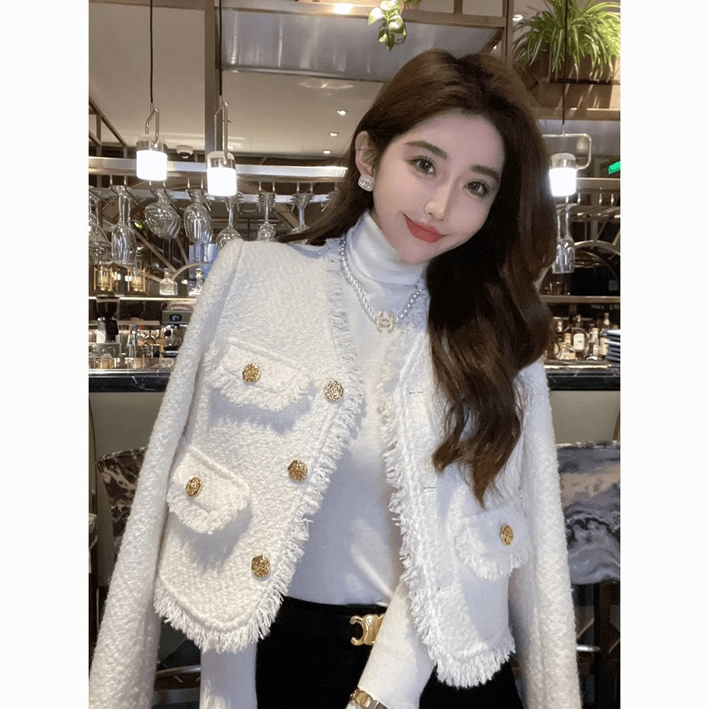 小香风外套女新款春秋网红轻奢开衫高端气质小外套短款小个子