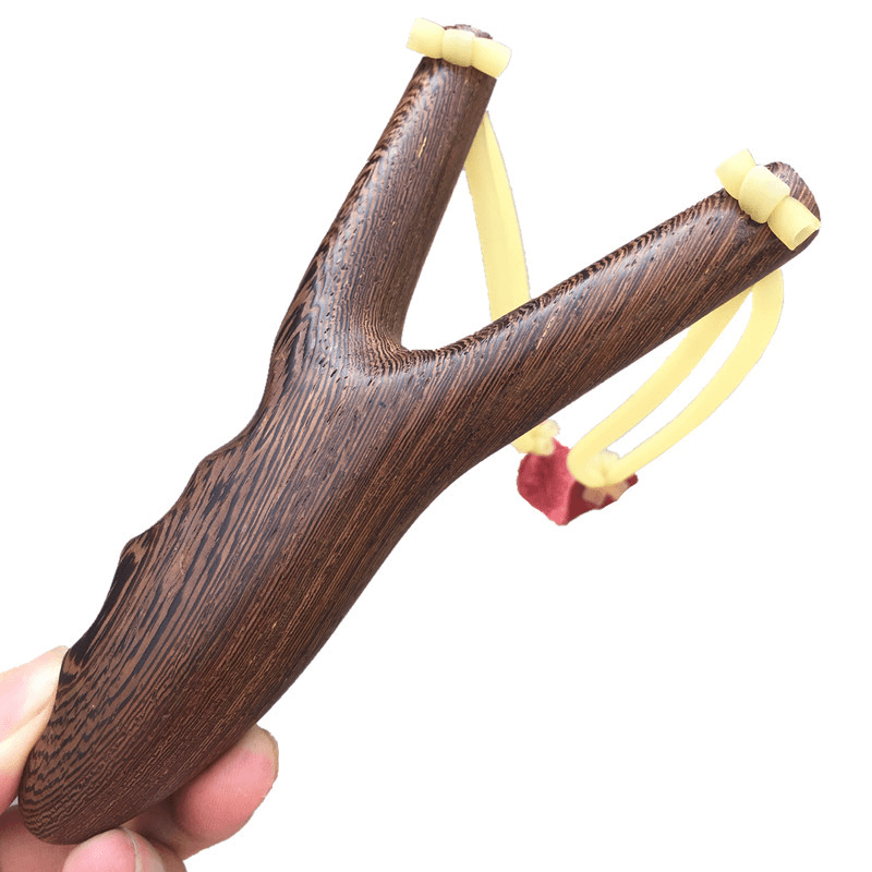 木握手弹弓娱乐竞技射击弹弓成人男女把玩木弓箭按摩手指弹弓