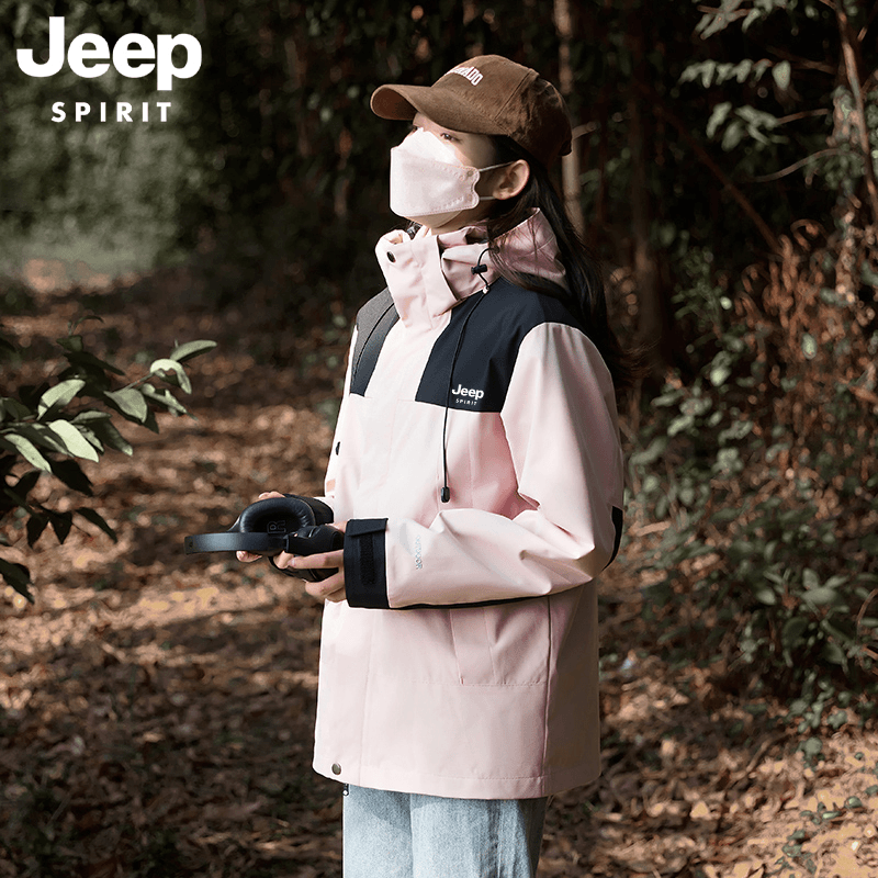 666JEEP吉普春秋冬三合一可拆卸冲锋衣滑雪服抓绒防水风透气女冲