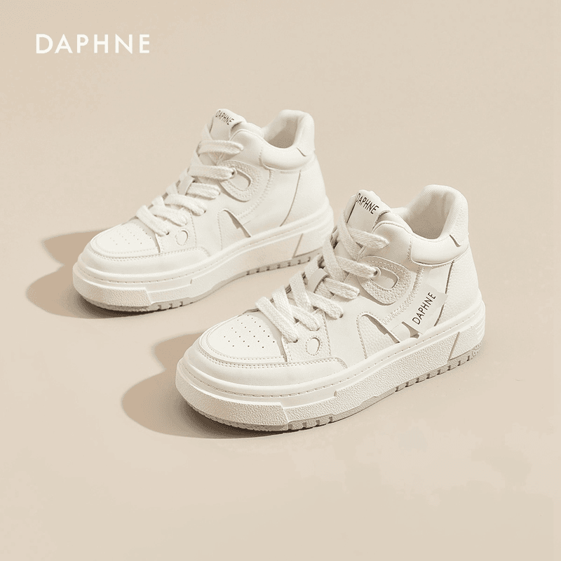 Daphne/达芙妮2023秋季新款时尚潮流百搭高帮运动女鞋