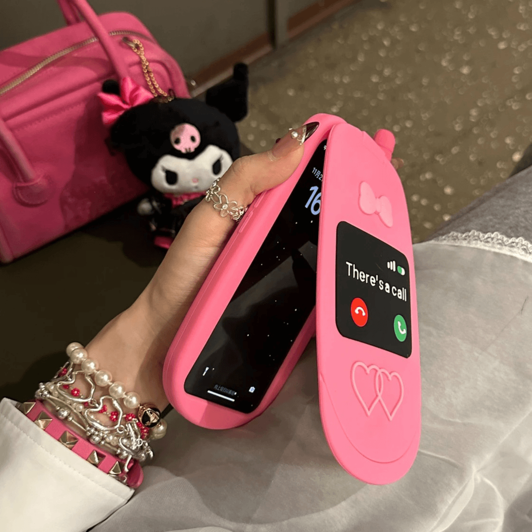 苹果华为ins翻盖造型镜子iPhone15p14软胶13promax防摔手机壳创意