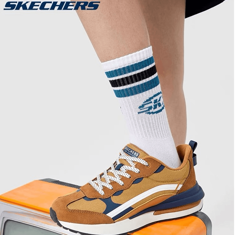 Skechers斯凯奇复古休闲鞋透气百搭轻便运动鞋舒适板鞋潮流155450