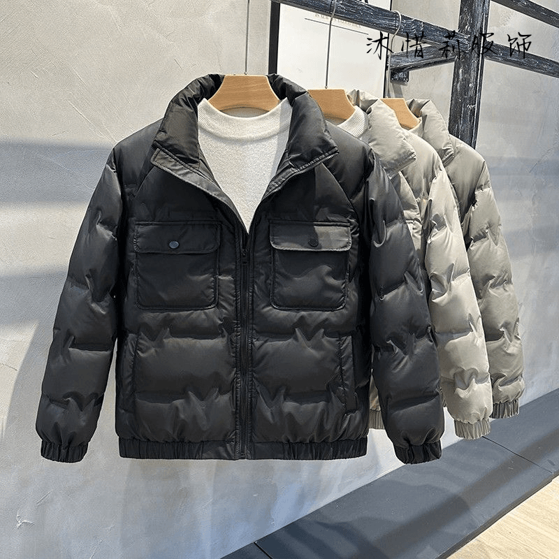 冬季新款保暖羽绒服男士轻薄款百搭立领短款加厚高档情侣秋冬外套