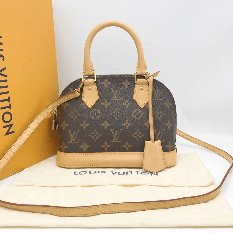 95新 LouisVuitton/路易威登 洋诚二手 LV老花贝壳bb包公价15000