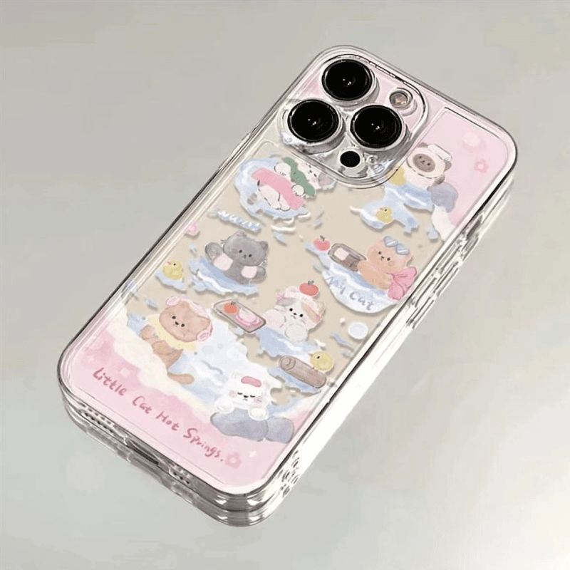 q猫猫日常iPhone15手机壳适用苹果华为vivo小米oppo全包边防摔软